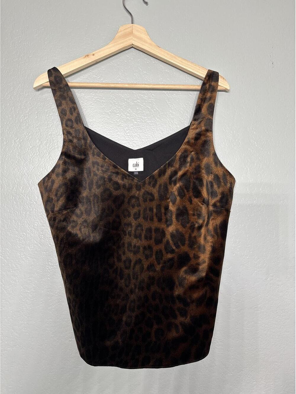 Cabi leopord tank glam Barbie mobwife 90s M